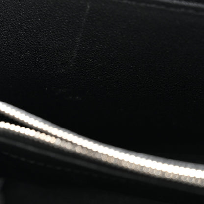 Sakai Be Green Calfskin Diagonal Stitched Blondie Wallet on Chain Black