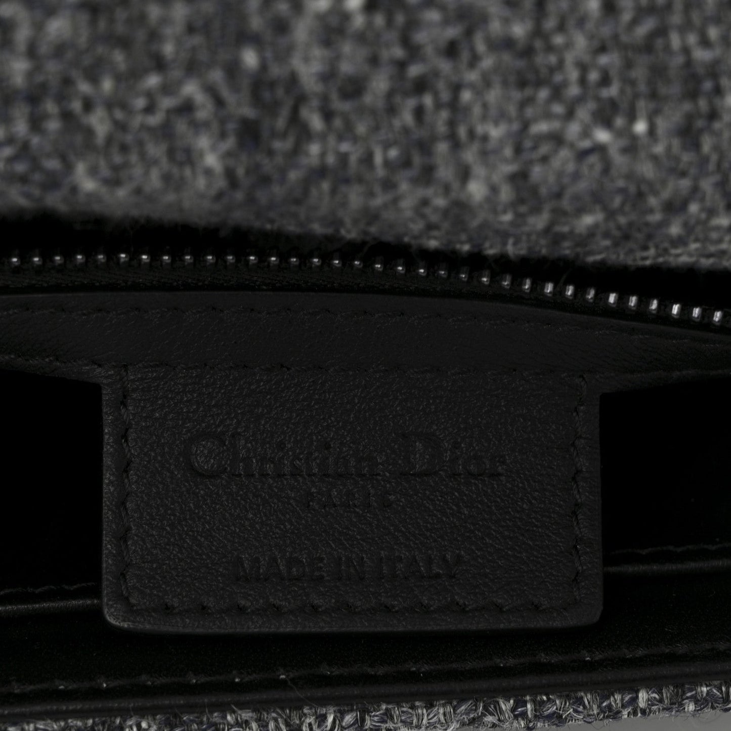 Tweed Macrocannage Medium Caro Bag Black