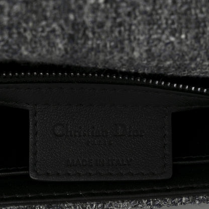 Tweed Macrocannage Medium Caro Bag Black