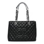Caviar Quilted Grand Shopping Tote GST Black