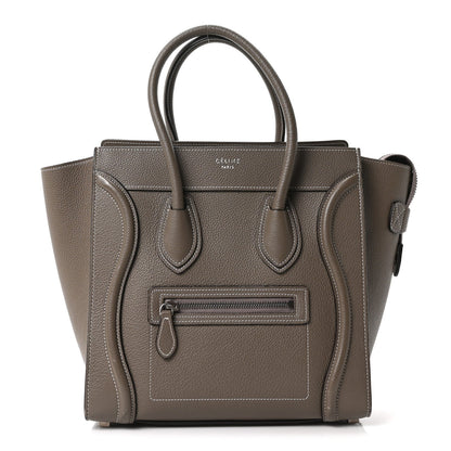 Drummed Calfskin Micro Luggage Souris