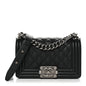 Caviar Quilted Small Boy Flap Black