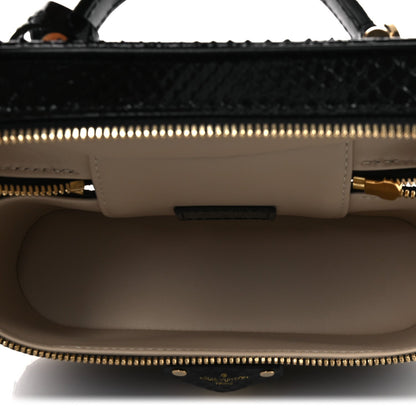 Snakeskin Vanity Pouch Black