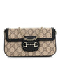 GG Supreme Monogram Azalea Calfskin Horsebit 1955 Mini Bag Beige Black