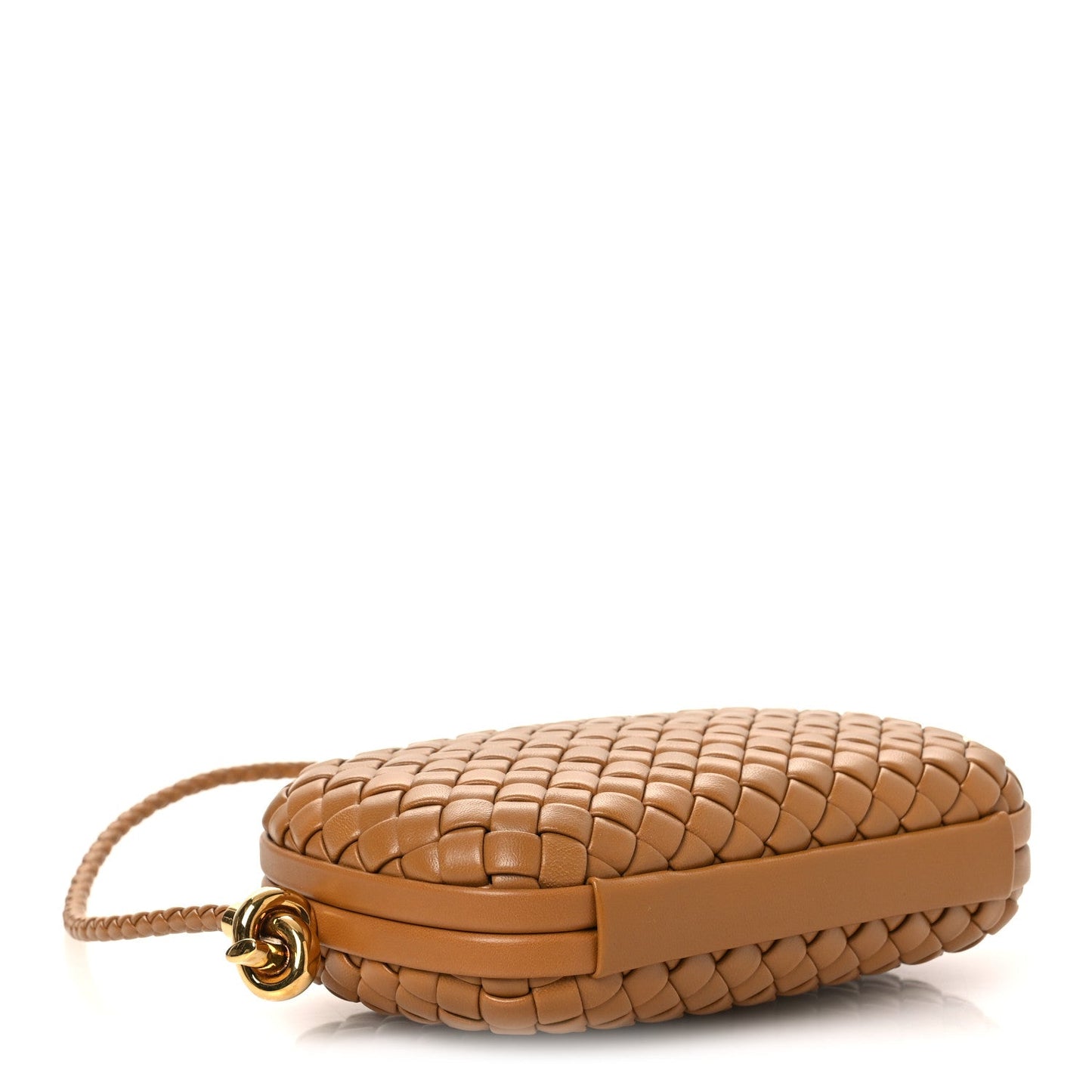 Calfskin Intrecciato Knot On Strap Camel
