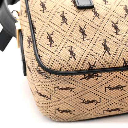 Canvas Monogram All Over Camera Bag Beige