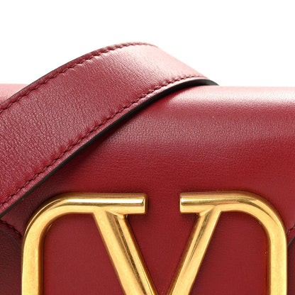 Smooth Calfskin Vlogo Mini Loco Crossbody Bag Dark Red