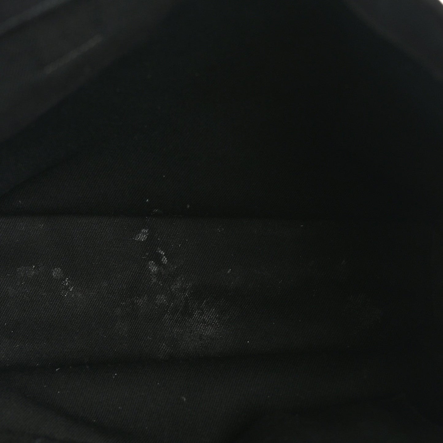 Linen Calfskin Rive Gauche North South Tote Black