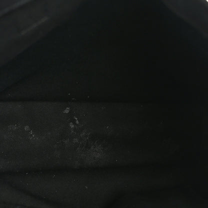 Linen Calfskin Rive Gauche North South Tote Black
