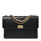 Lambskin Quilted Small Double Sided Flap Black Beige