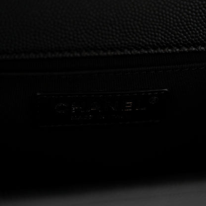 Caviar Quilted Medium Boy Flap Black