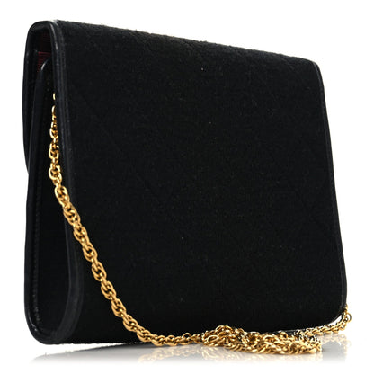 Jersey Quilted Mini Square Flap Black