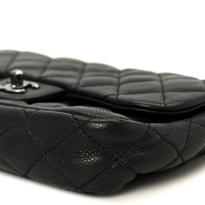 Caviar Quilted Medium Now and Forever Flap Black