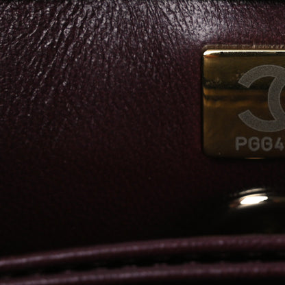 Caviar Quilted Mini Coco Handle Flap Black