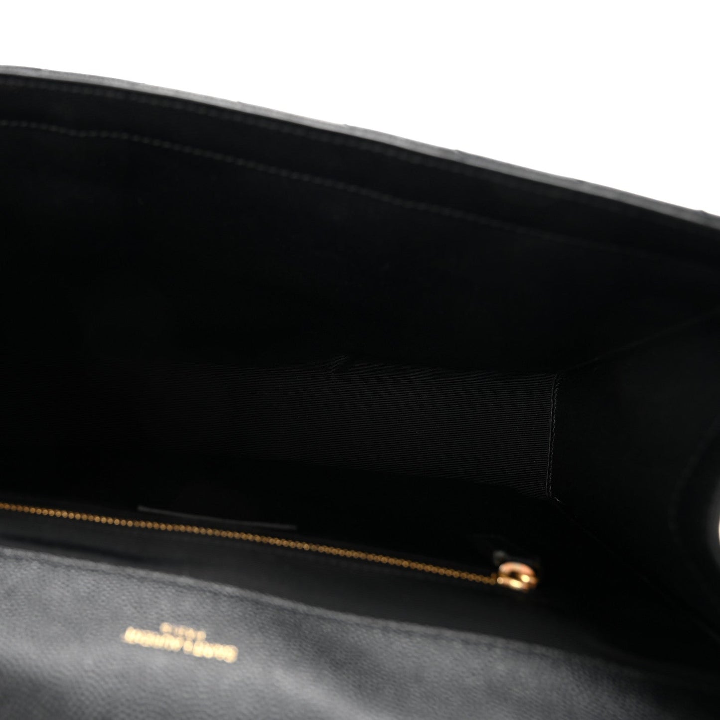 Grain De Poudre Matelasse Chevron Large Monogram Satchel Black