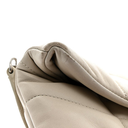 Lambskin Quilted Toy Loulou Puffer Monogram Chain Satchel Crema Soft