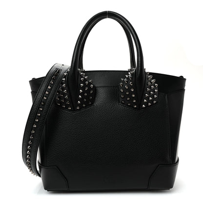 Grained Calfskin Spike Small Eloise Tote Black