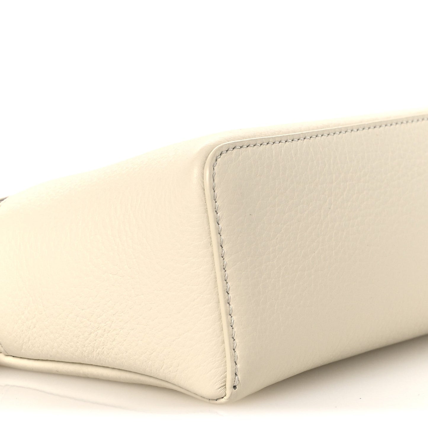 Grained Calfskin L19 Extra Pocket Pouch  Whisper White