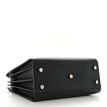 Grained Calfskin Baby Sac De Jour Black