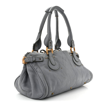 Calfskin Medium Paddington Satchel Blue