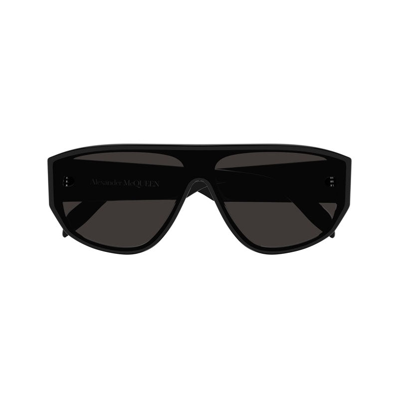 Alexander McQueen Sunglasses Shield Full Rim, Black Frame and Black Lens AM0386S001