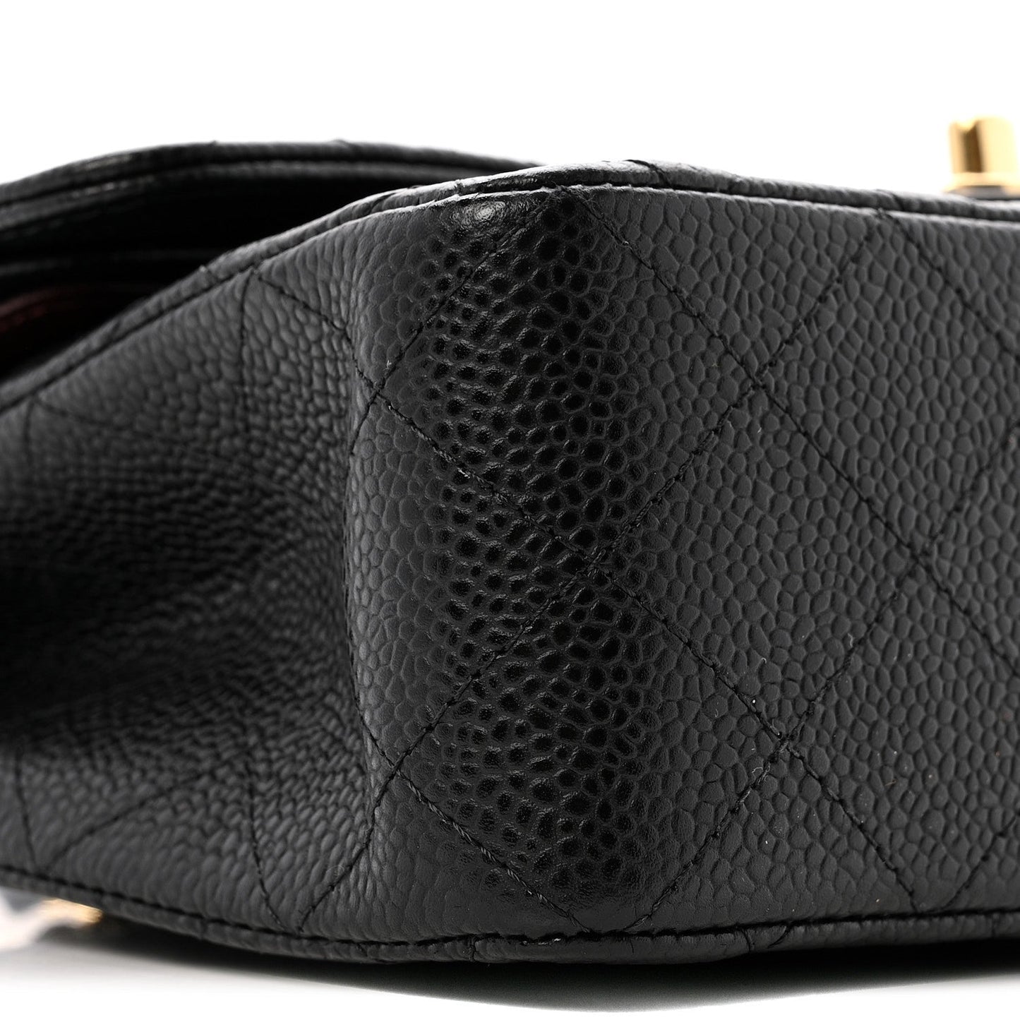 Caviar Quilted Small Double Flap Black