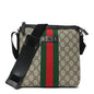 GG Supreme Monogram Web Messenger Bag Black