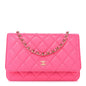 Caviar Quilted Wallet on Chain WOC Fuchsia