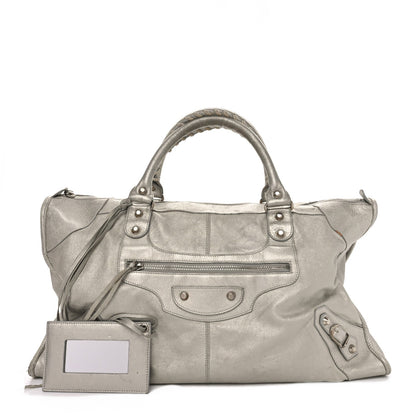 Metallic Agneau Classic Palladium Hardware Work Argent