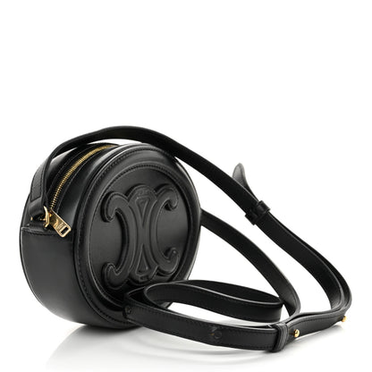 Smooth Calfskin Cuir Triomphe Oval Bag Black