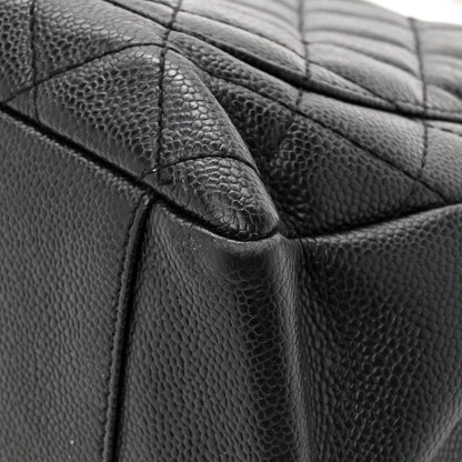Caviar Quilted Grand Shopping Tote GST Black