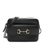 Textured Calfskin Small Horsebit 1955 Shoulder Bag Black
