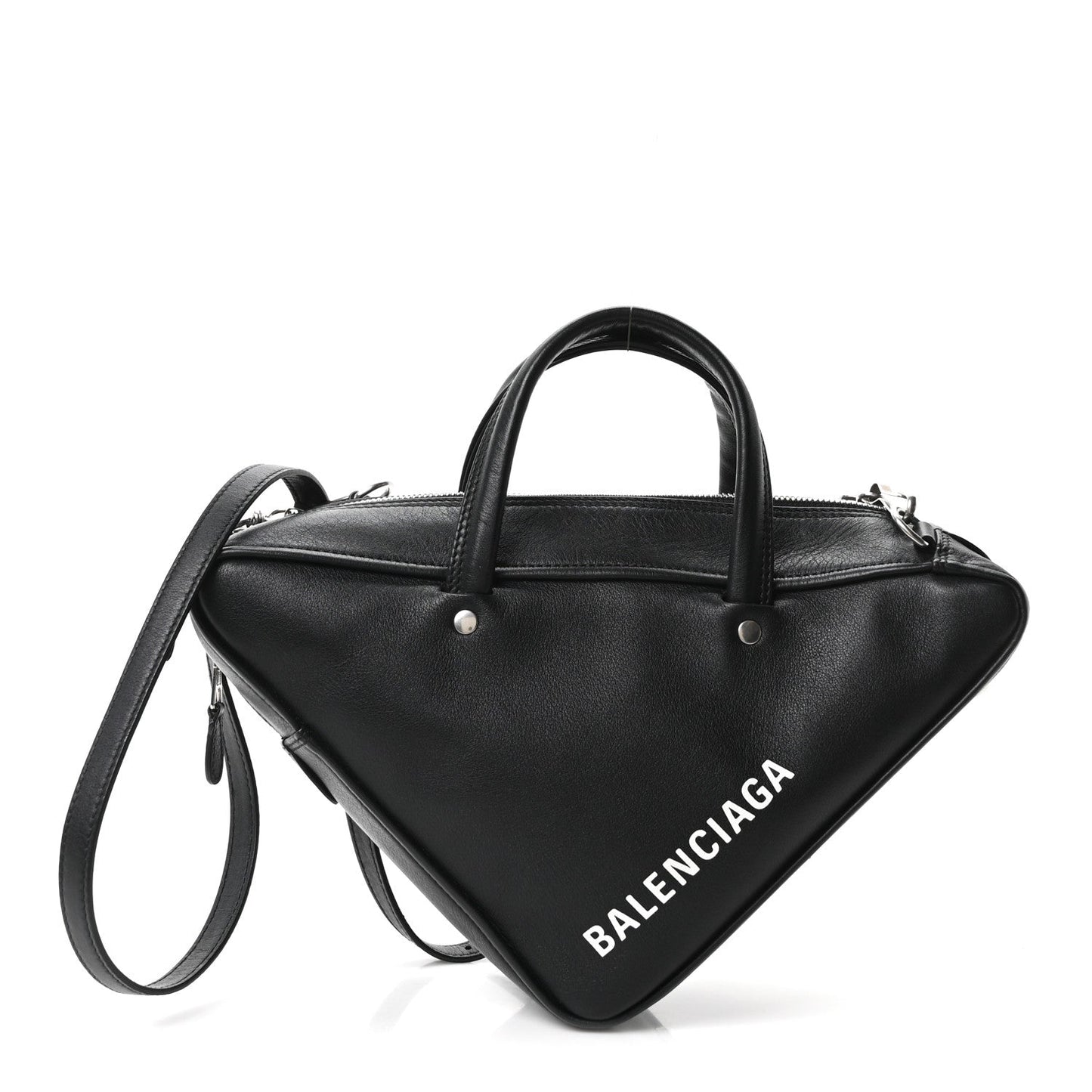 Calfskin S Triangle Duffle Black