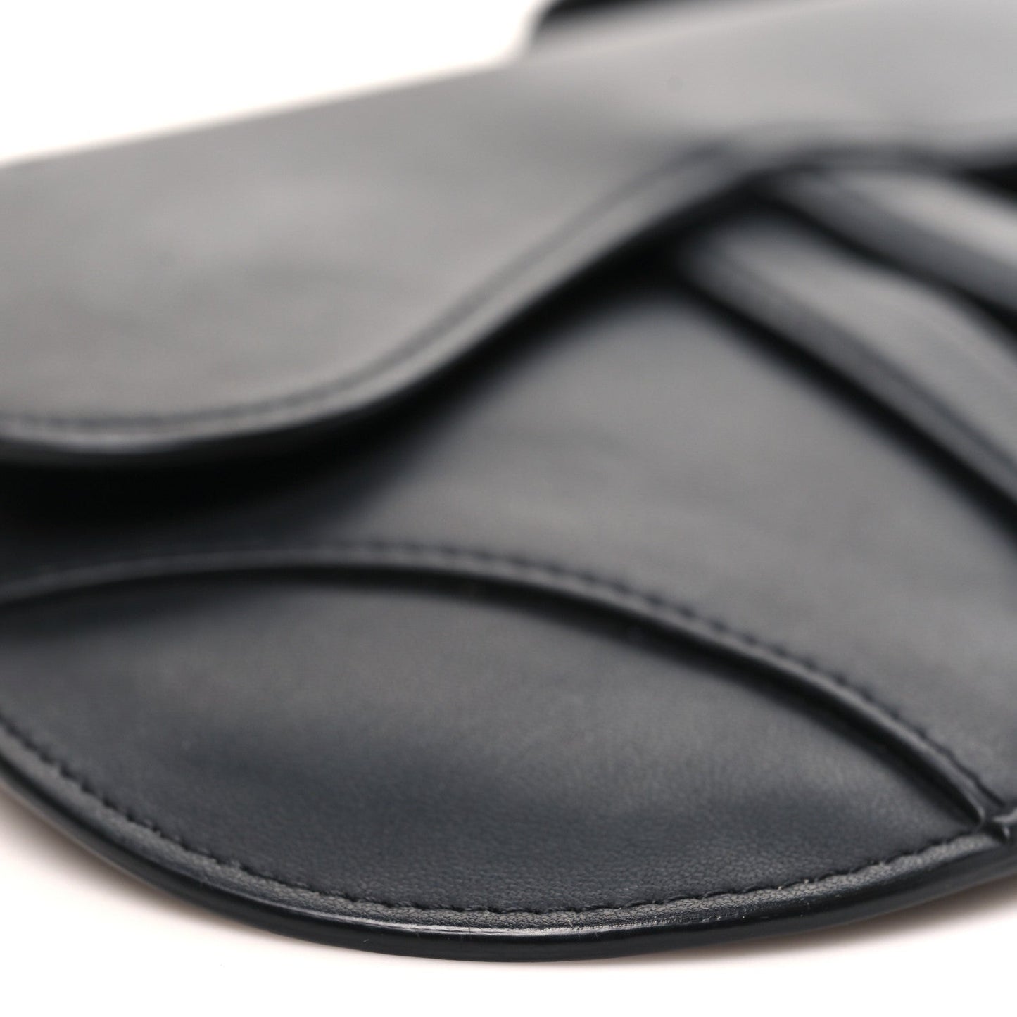 Ultra Matte Calfskin Saddle Belt Bag Black