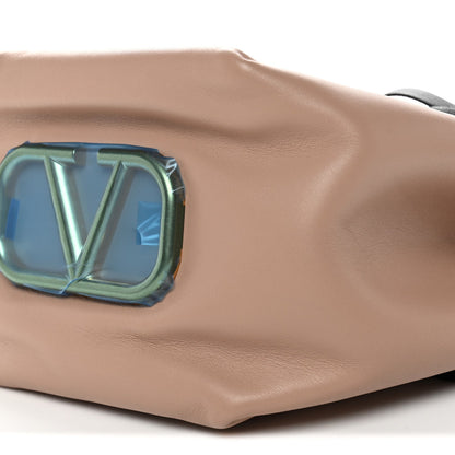 Vitello Ayers VLogo Bucket Bag Rose Cannelle
