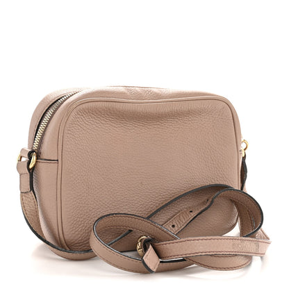 Pebbled Calfskin Small Soho Disco Bag Rose Beige