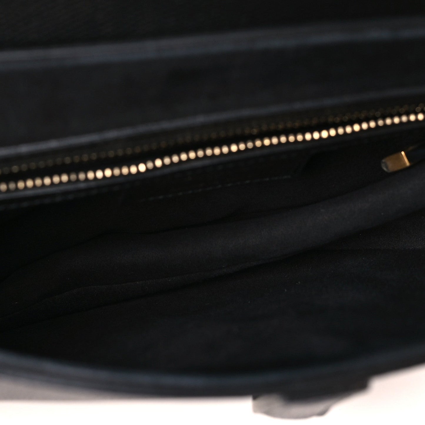 Grained Calfskin Saddle Bag Black