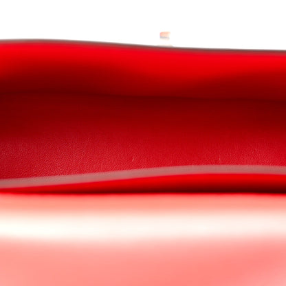Brushed Calfskin Small Geometric Prisma Shoulder Bag Flame Red
