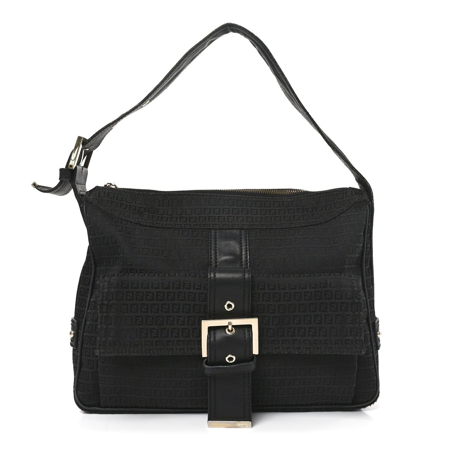 Zucchino Vitello Shoulder Bag Black