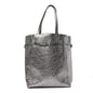 Metallic Calfskin Voyou Medium Tote Bag Silver
