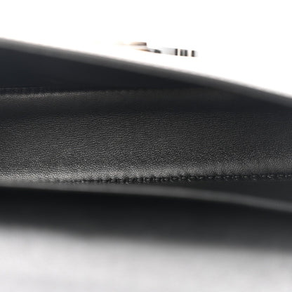 Shiny Calfskin Triomphe Chain Bag Black