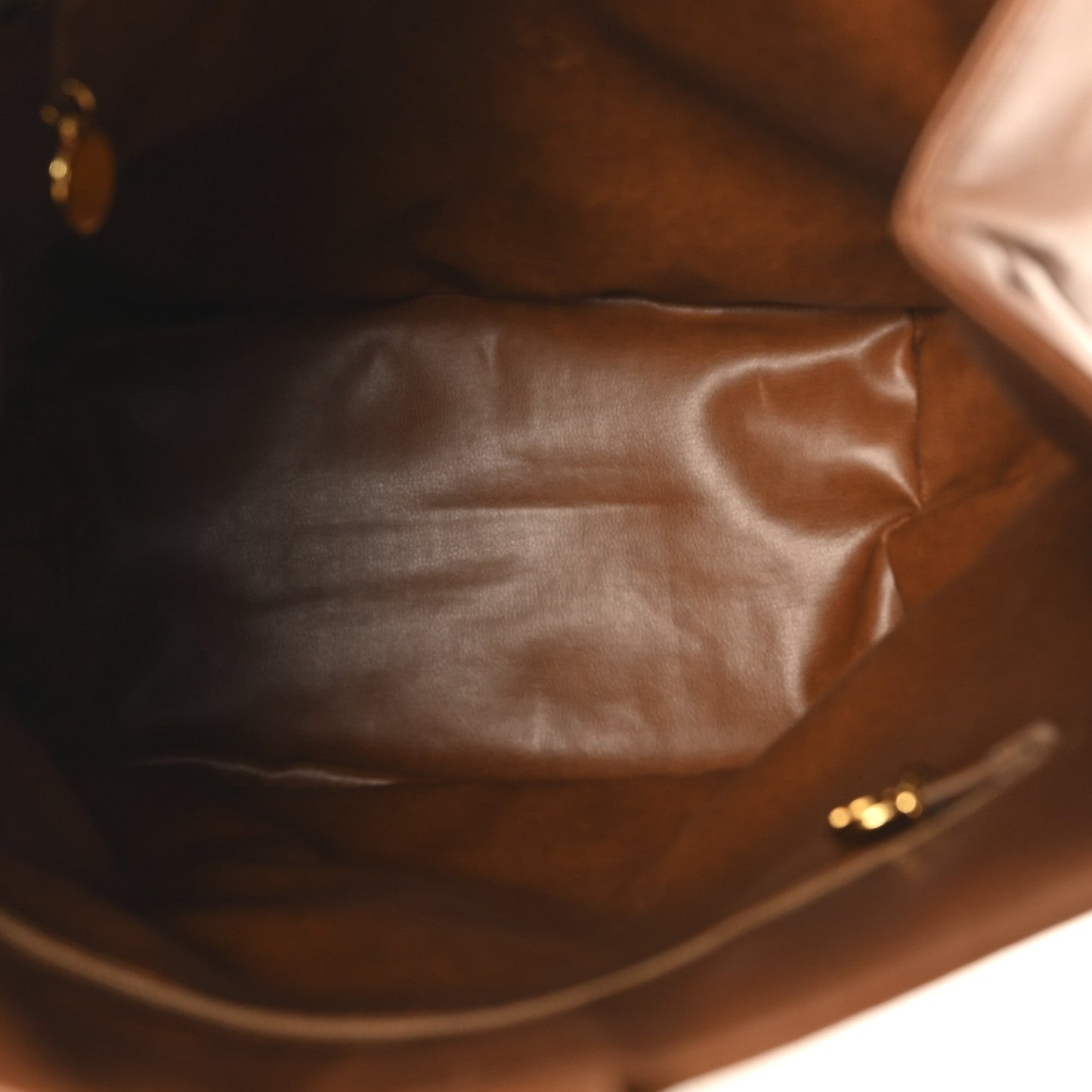 Calfskin CC Bucket Shoulder Bag Brown