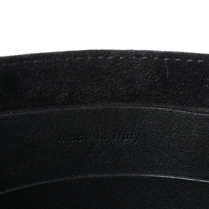 Supple Grained Calfskin Long Strap Big Bag Bucket Black