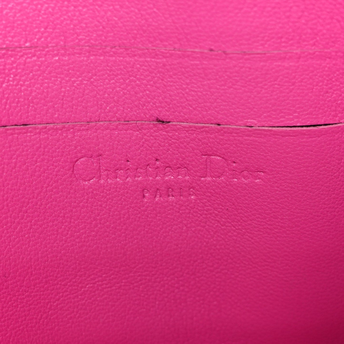 Lambskin Cannage Miss Dior Promenade Pouch Fuchsia