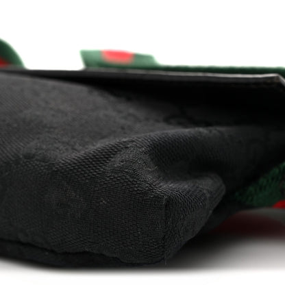 Monogram Web Belt Pouch Bag Black