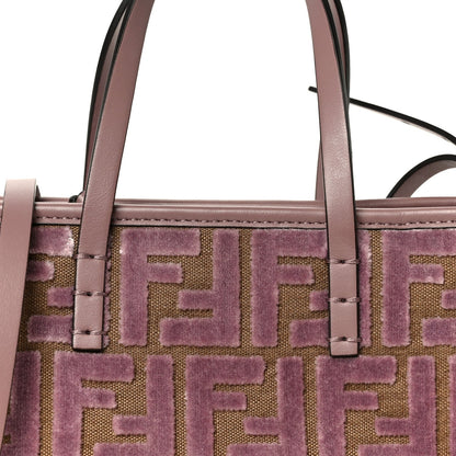 Velvet Jacquard FF Mini Roll Tote Dusty Mauve