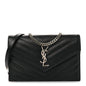 Grain De Poudre Matelasse Chevron Monogram Chain Wallet Black