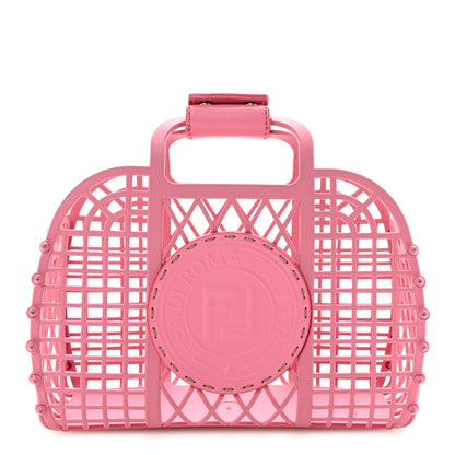 Recycled Plastic Vitello Liberty Matte Small Fendi Basket Rosa
