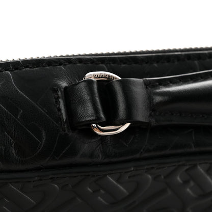 Calfskin Embossed TB Triple Stud Briefcase Black