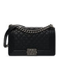 Caviar Quilted Medium Boy Flap Black